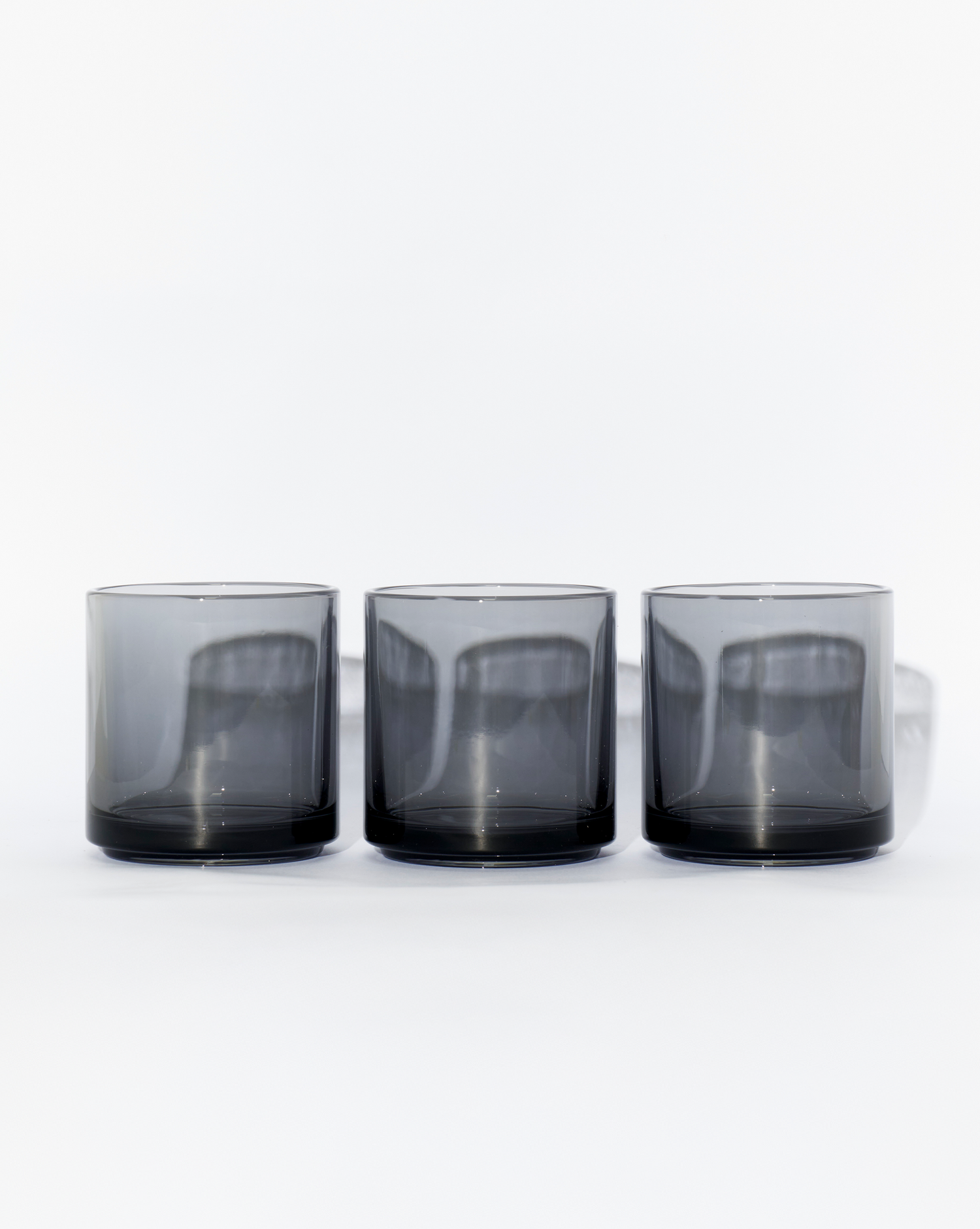 Glass Tumbler 350ml (Set of 3) – Smoked Grey