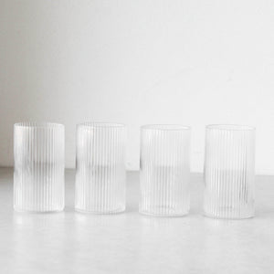 Ferm Living Ripple Verrines – Set of 4 in Clear