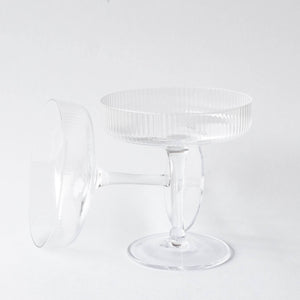 Ferm Living Ripple Champagne Saucers – Set of 2