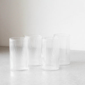 Ferm Living Ripple Verrines – Set of 4 in Clear
