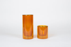 Double-Wall 16oz Glasses Set of 2 - Amber