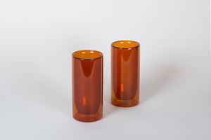 Double-Wall 16oz Glasses Set of 2 - Amber