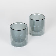 Load image into Gallery viewer, Double-Wall 6oz Glasses Set of 2 - Grey
