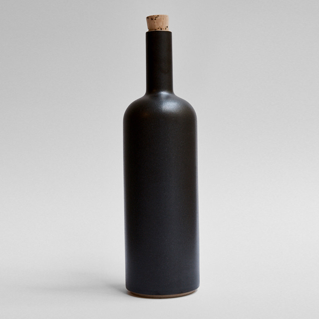 Hasami Tall Bottle Black Glaze